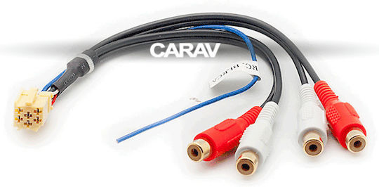 Carav Industries Inc Line Out Adapter Yellow Mini Iso To 4 X Rca 15.201