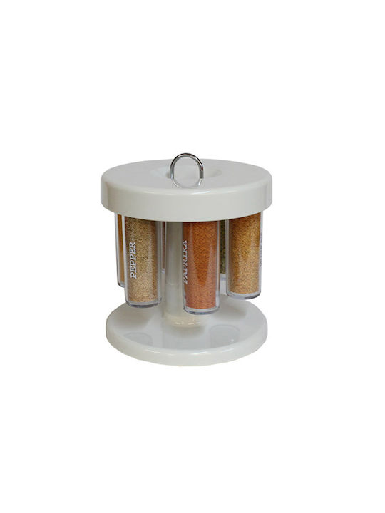 Plastic Tabletop Rotating Spice Rack Transparent