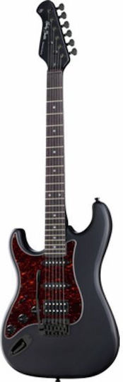 Harley Benton Електрическа Китара за Левичари Stratocaster с HSS Конфигурация на Пикапите Сатенено черно