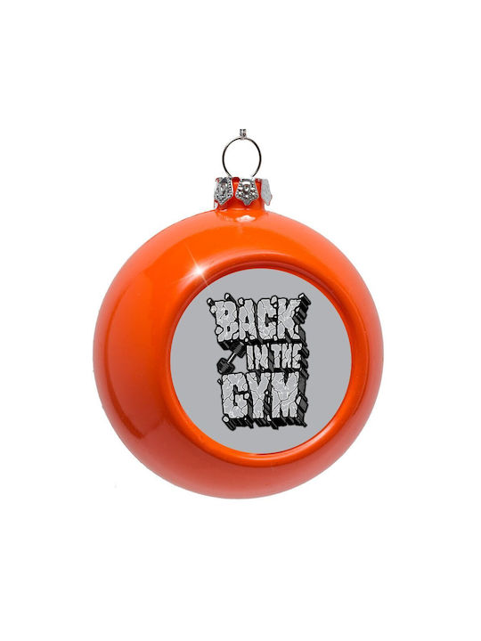Back In The Gym Висяща Топка Украса Пластмасов Оранжева 8бр