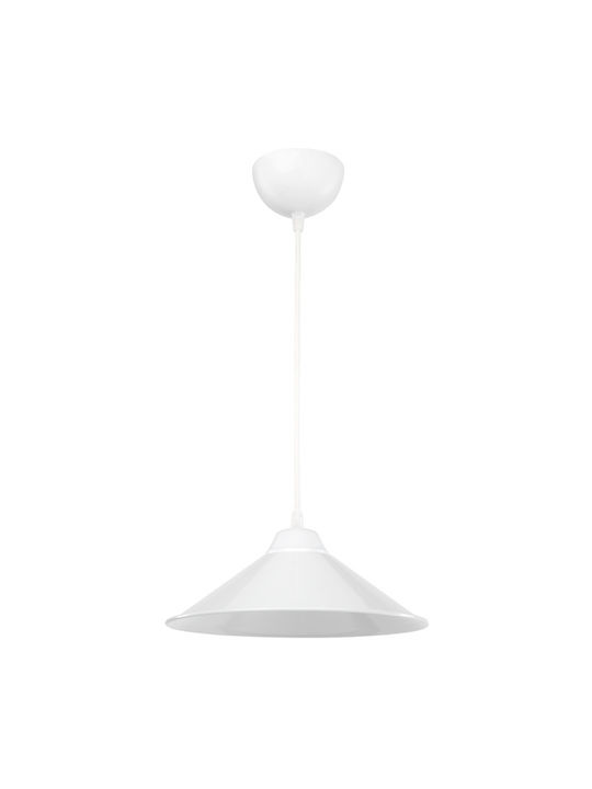 GloboStar Ferro Pendant Light White Bell with S...