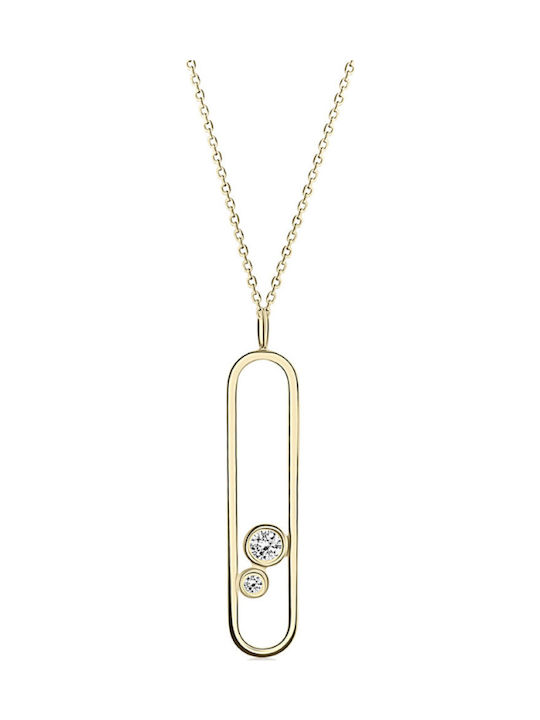 Ekan Halskette aus Gold 14K mit Diamant