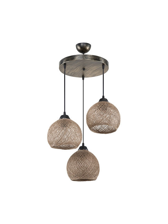 GloboStar Yasam Pendant Light Brown Boho with R...