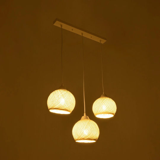 GloboStar Yasam Hängelampe Weiß 55x25x80cm
