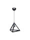 GloboStar Triangle Pendant Light Black with Socket E27 24x24x86cm