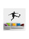 Wandsticker Fußballspieler 01 Orange