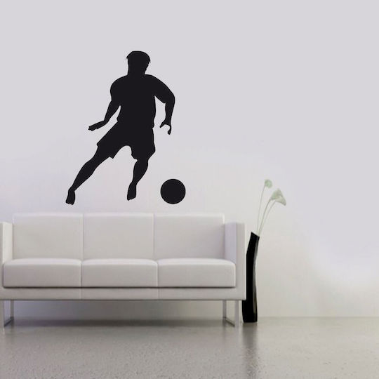 Αυτοκόλλητο Τοίχου Ποδοσφαιριστής 06 Μαύρο