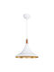 GloboStar Belfry Hängelampe Weiß Glocke mit Fassung E27 29.5x29.5x90cm.