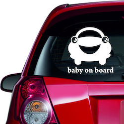 Autoaufkleber Baby an Bord 38 Braun