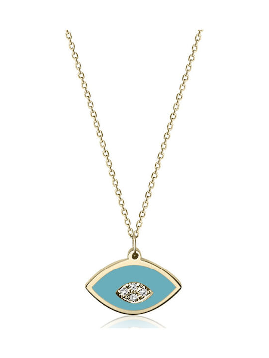 Ekan 0.02ct Vs2 H Necklace from Gold 14K with Diamond
