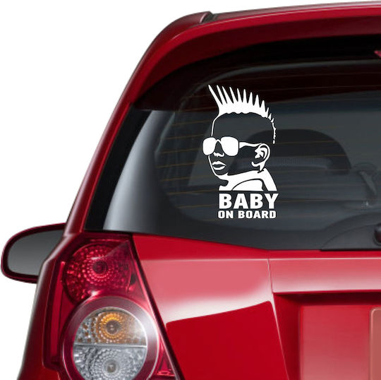 Car Sticker Baby On Board 3 Lime