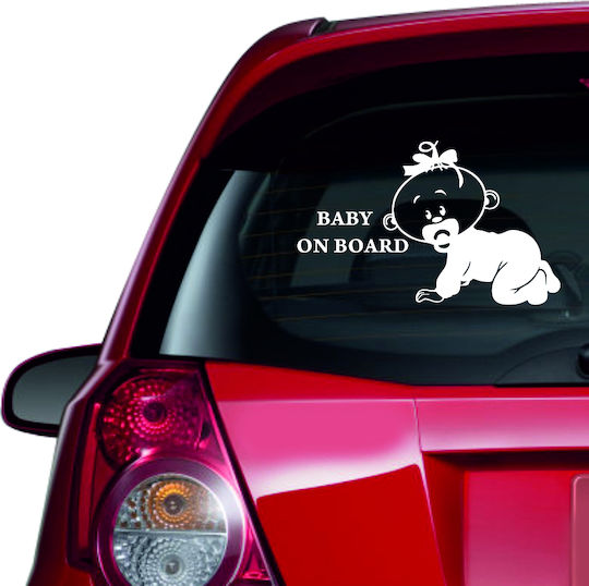 Αυτοκόλλητο Αυτοκινήτου Baby On Board 45 Πορτοκαλί