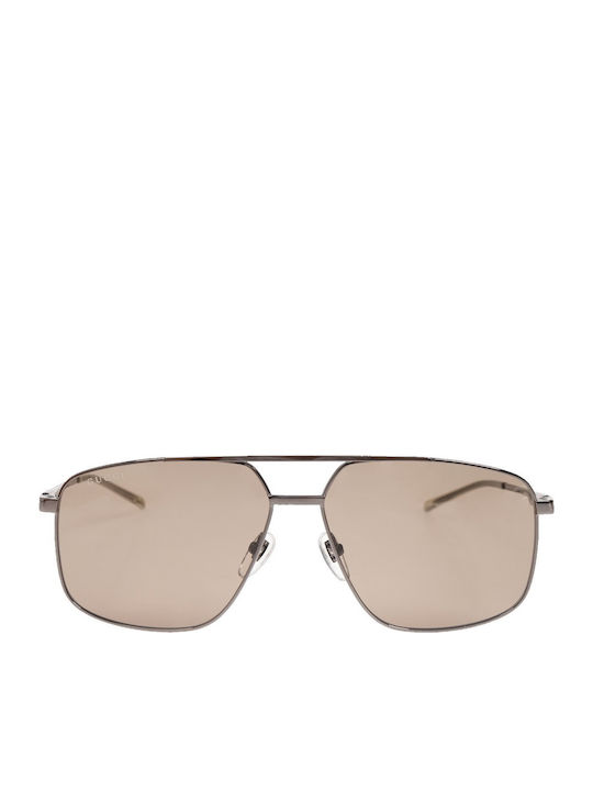 Gucci Unisex Sunglasses with Gray Metal Frame a...