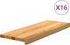 Vidaxl Treppenmatten 16 Stk. Hellbraun 70x30x2 cm Eichenholz Braun