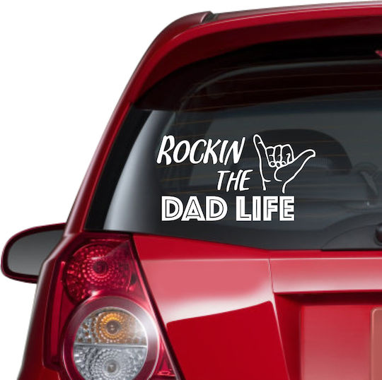 Autocolant Decorativ Perete Rocking The Dad Life - Așa Cum Este În Imagine 1buc Orafol