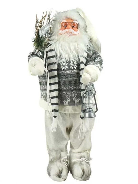 Snow Decorative Santa Silver Fabric 70cm