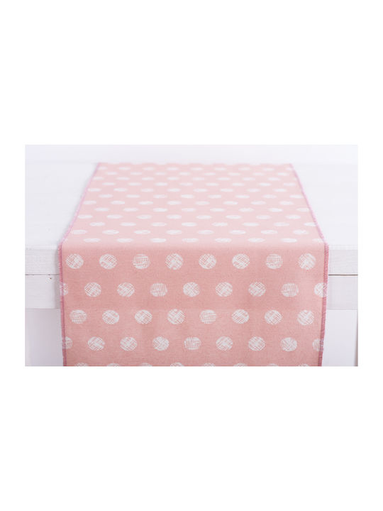 Salmon Polka Dot Runner Beauty Home