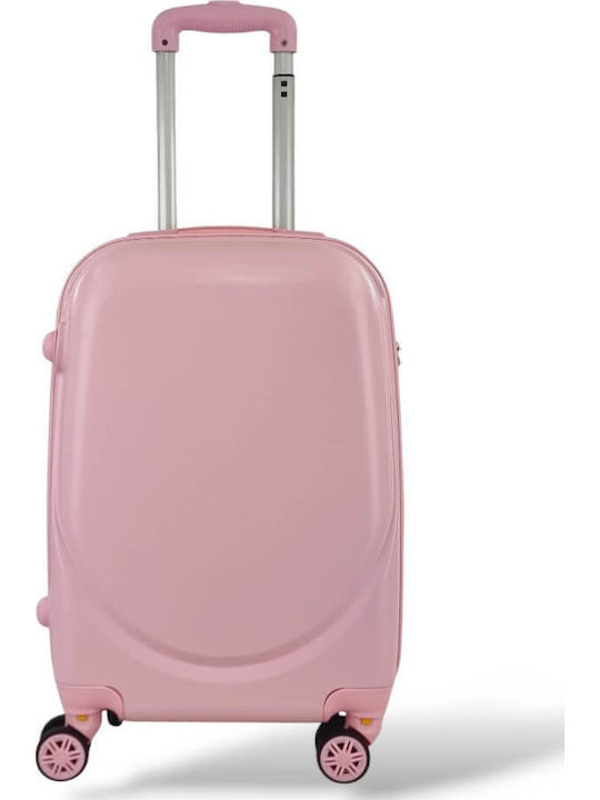Playbags Βαλίτσα Ταξιδίου Καμπίνας Σκληρή Ροζ με 4 Ρόδες Ύψους 55εκ.