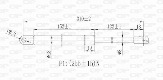 Open Parts Удар в багажника за Citroen C3 Pluriel