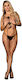 Subblime Plus Size Sexy Bodystockings Gittermuster mit offenem Schritt Schwarz