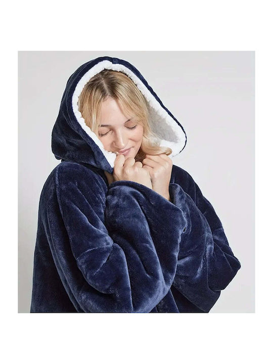Patura Huggle Hoodie Hood Soft Very Comfortable Warm One Size Blue Red Black Grey Purple