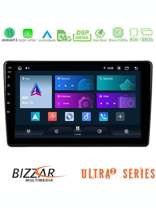 Bizzar Car Audio System for Alfa Romeo Brera / Spider 2004-2011 (Bluetooth/USB/WiFi/GPS/Apple-Carplay/Android-Auto) with Touch Screen 9"