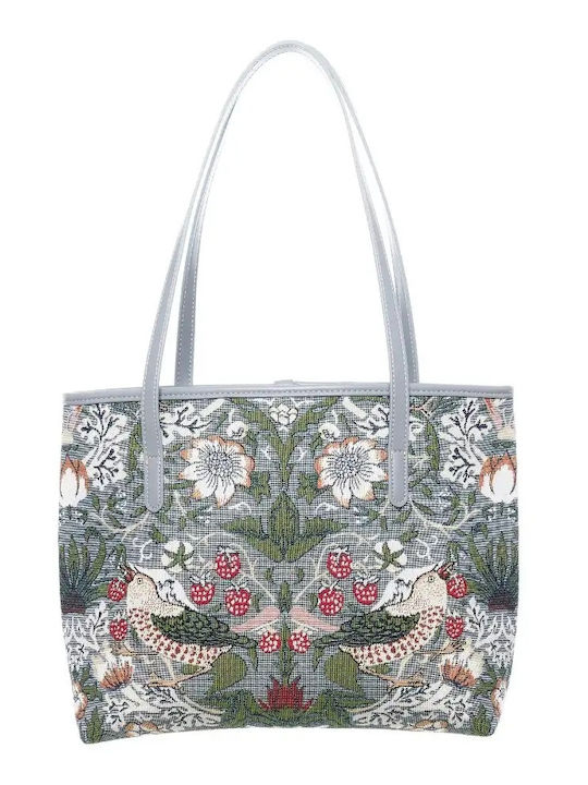 Signare Strawberry Thief Women's Bag Tote Gray