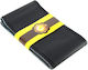 Car Steering Wheel Cover Leather Black with Black Stitching