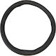 Umbrella Car Steering Wheel Cover Leather Black with Black Stitching