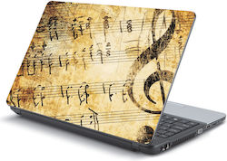 Αυτοκόλλητο Laptop Vintage Music Notes 17 3" 41...