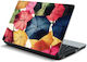 Laptop-Aufkleber Bunte Regenschirme 17,3" 41cm ...
