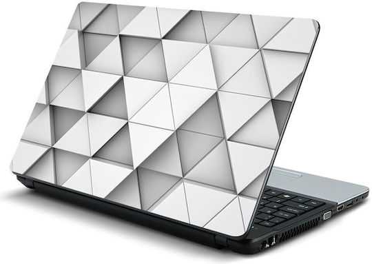 Αυτοκόλλητο Laptop Άσπρα Τρίγωνα 14" 34cm X 23,5cm