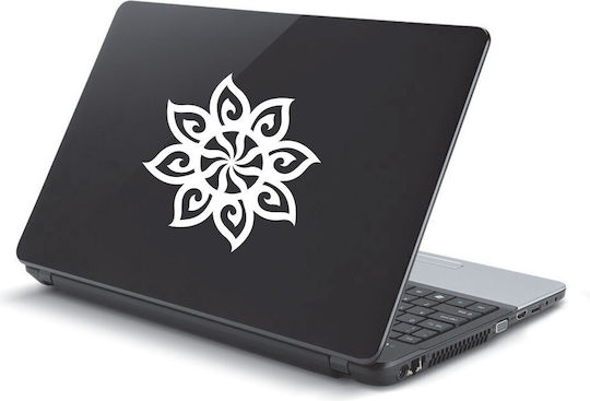 Αυτοκόλλητο Laptop Tribal Λουλούδι Πορτοκαλί