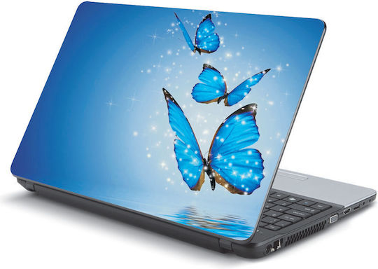 Laptop Sticker Blue Butterflies 15.4" 35cm X 25cm
