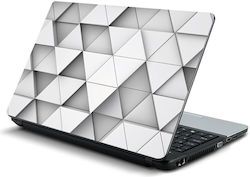 Laptop-Aufkleber Weiße Dreiecke 17,3" 41cm x 26...