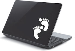 Autocolant laptop cu urme de lăbuțe magenta