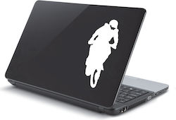 Αυτοκόλλητο Laptop Motocross Πορτοκαλί