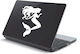 Αυτοκόλλητο Laptop Γοργόνα Άσπρο