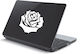 Autocolant laptop cu trandafir galben