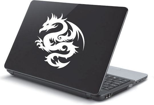 Αυτοκόλλητο Laptop Tribal Dragon Ασημί