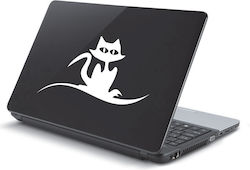Laptop-Aufkleber Gelbe Katze