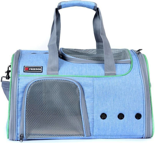 FreeDog Dog Carrying Bag Handbag for Transport of Dog / Cat Blue M45xP28xH28cm