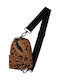 Cheetah Chenille Ανδρική Τσάντα Ώμου / Χιαστί Καφέ