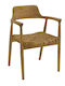 Outdoor Armchair Wooden Denverone Natural 57x54x79cm