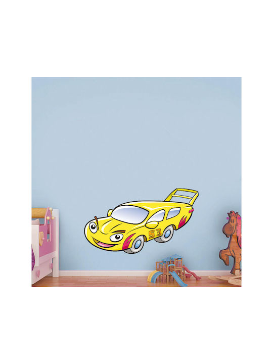 Kids Wall Sticker Yellow Car As In Picture