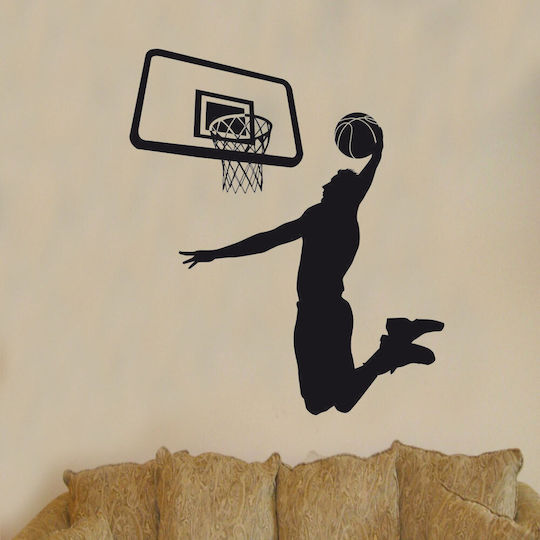 Wall Sticker Basketball 03 Yellow