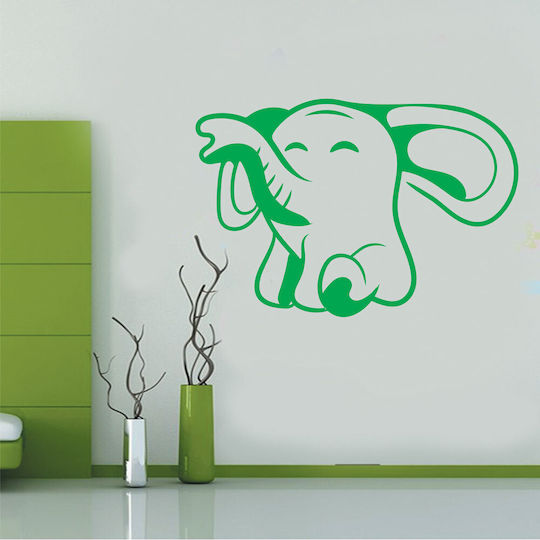 Sticker de perete pentru copii Elefant albastru închis