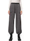 Damen Stoff Cargo Hose Silver