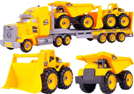 Idealstore Camion Vehicule de Construcție Demontabile Dimensiuni 54 X 16 X 12 Cm Include Un Camion Basculant Un Buldozer Șurubelniță Cheie Rampă Coborâre Vehicule Plastic Abs De Înaltă Calitate Dezvoltă Abilități de Studiu