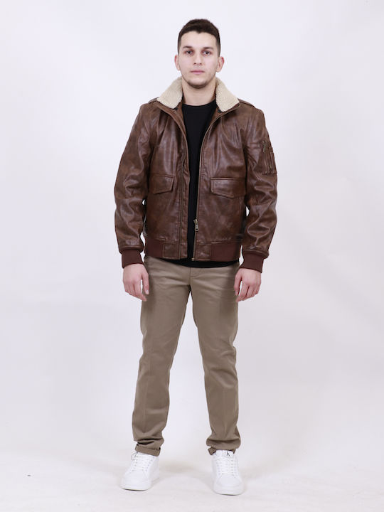 Explorer Leather Jacket Brown